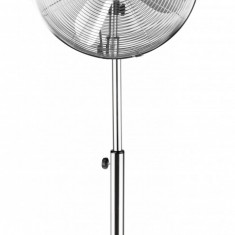 Ventilator inox cu picior ZÄ°LAN ZLN-1112 , Putere 50 W, cu 3 trepte de viteza, oscilatie automata, debit 6000mc/h, maner pentru transport facil, 4 po