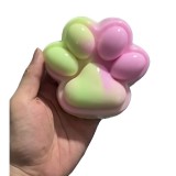 Jucarie Antistres Squishy, Cyrax, cu Revenire Lenta, Squeeze Pinch Family, Model Cat Paw, 12.5x10.5 cm, 220g, Ambalaj Transparent, Model 021, Multicol