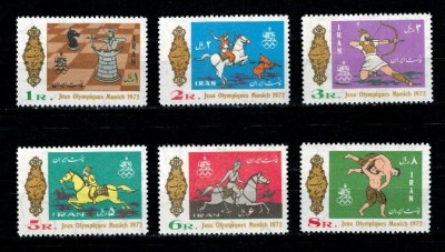 Iran 1972 - Jocurile Olimpice, sport, serie neuzata foto