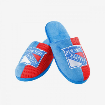 New York Rangers papuci de bărbați Logo Staycation Slipper - M = 42-43 EU foto