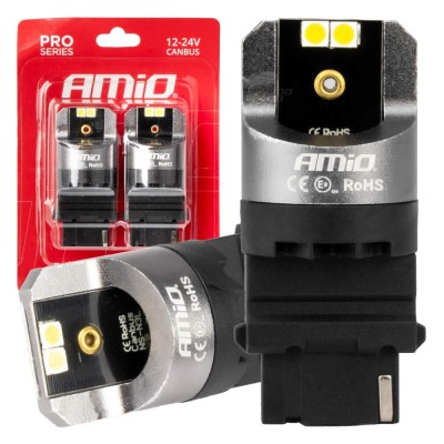 Set bec led Canbus PRO series 3156 P27W 4x3030 SMD White 12/24V foto
