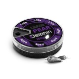 Set de plumbi-pară cu tub Delphin LEADS, 150 g, 1.0 - 4.0 g