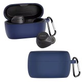 Cumpara ieftin Husa pentru protectia castilor stereo wireless Jabra Elite 75t, culoarea albastru, cu carlig prindere