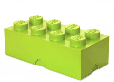 Cutie depozitare LEGO 2x4 - Verde deschis foto