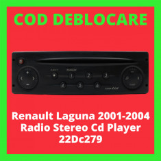 Cod Deblocare Renault Laguna 2001-2004 Radio Stereo Cd Player Decodare Casetofon foto