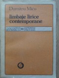 LIMBAJE LIRICE CONTEMPORANE-DUMITRU MICU-233611
