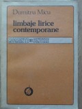 LIMBAJE LIRICE CONTEMPORANE-DUMITRU MICU