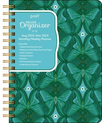 Posh: Deluxe Organizer 17-Month 2023-2024 Monthly/Weekly Hardcover Planner Calen: Blue Butterflies foto