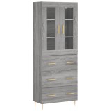 Cumpara ieftin Dulap inalt, gri sonoma, 69,5x34x180 cm, lemn compozit