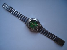 Ceas Seiko 5 21 jewels automatic, cadran verde, semidefect