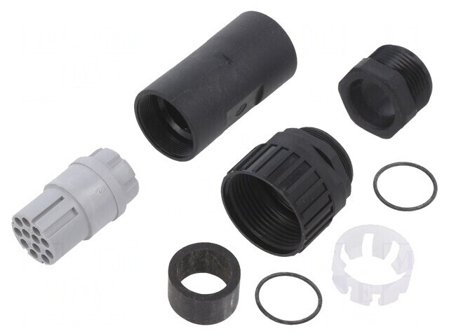 Mufă DIN 43651 12 pini fără contacte IP65 5A