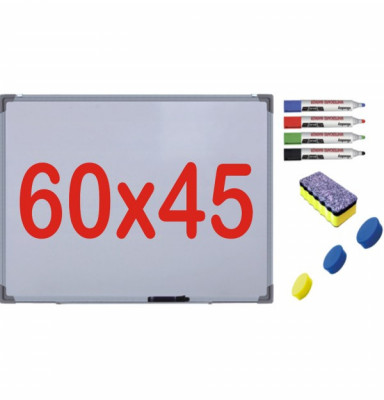 Pachet Tabla alba magnetica, 60x45 cm Premium + accesorii: markere, burete, magneti (7 ani Garantie) foto