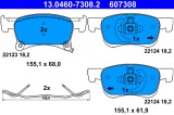 ATE 13.0460-7308.2 set placute frana,frana disc
