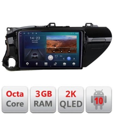 Navigatie Toyota Hilux 2016- B-TY59 Android Ecran 2K QLED octa core 3+32 carplay android auto KIT-TY59+EDT-E310V3-2K CarStore Technology foto