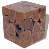 Taburet din lemn de tec masiv 40 x 40 x 45 cm, vidaXL