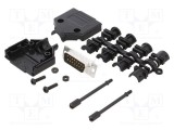 MH CONNECTORS D-Sub 15 PIN Mufă Tată Drept Lipire pe Cablu Kit Complet