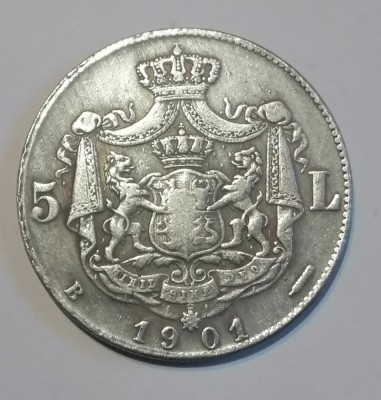 Replica după moneda de 5 lei 1901 foto