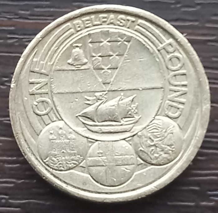 (S) MONEDA ANGLIA - 1 POUND 2010, COMEMORATIVA - IRLANDA DE NORD - BELFAST, MAI RARA