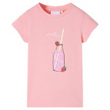 Tricou pentru copii, roz, 128, vidaXL