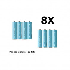 Panasonic Eneloop Lite AA R6 1.2V 1000mAh Baterii Set 8 Buca?i foto