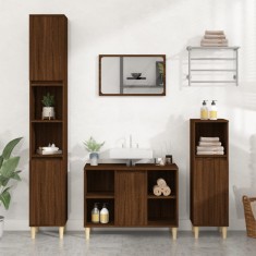 vidaXL Dulap de chiuvetă, stejar maro, 80x33x60 cm, lemn prelucrat 821291