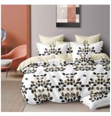 Lenjerie pat dublu,bumbac finet,6 piese,cearceaf normal 220x240cm, cearceaf pilota 200x220cm, 2 fete de perna 50x70, 2 fete de perna 70x70-A1091