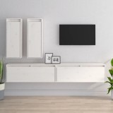 VidaXL Comode TV, 4 buc., alb, lemn masiv de pin