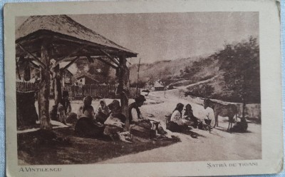 CP interbelica Satra de tigani / stampila Streza Vasile, Micasasa, Sibiu foto