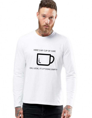 Bluza barbati alba - Cup of care - XL foto