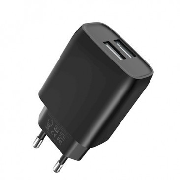 INCARCATOR RETEA USB, XO-L57, 2 X USB, 2.4A, NEGRU, BLISTER foto