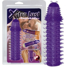 Extensie/Manson Penis Sleeve X-tra Lust, Mov, 14.5 cm