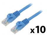 Patch cord U/UTP 6 litat CCA PVC albastru 0,5m 26AWG