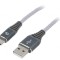Cablu USB 2.0 USB A la USB C Aurit 1m Gri 480Mbps