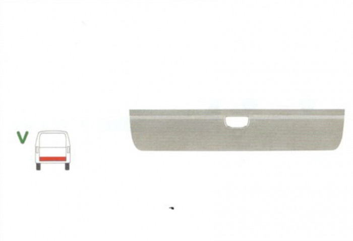 Element reparatie usa Mercedes VITO/ VIANO (W639), 01.2003-10.2010, partea , usa spate ; haion,inaltime 295 mm, parte inferioara,