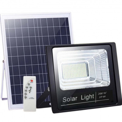 Kit solar, lampa solara cu telecomanda si panou solar IP 66, 200w foto