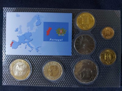 Seria completata monede - Portugalia 2001 , 7 monede foto