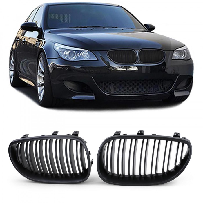 Grile duble M-Look BMW E60/E61(2003-2009) negru mat, Diederichs | Okazii.ro