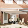 VidaXL Copertină Manual Bej 400 &times; 350 cm țesătură