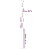 vidaXL Spirale pentru suport plante, 20 buc., 110 cm, oțel galvanizat 142417