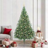 VidaXL Pom de Crăciun artificial pre-iluminat Verde 210 cm PVC 3397028