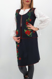 Cumpara ieftin Costum Traditional Vesta si Fusta brodata cu model traditional 3