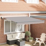 Marchiză retractabilă manuală vidaXL Gri 300x250 cm
