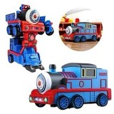 Trenulet de jucarie transformabil in robot cu lumini si sunete Classic Train