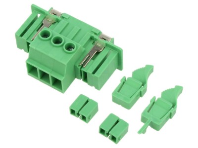 Conector deconectabil 7,62mm 3 piste drept foto