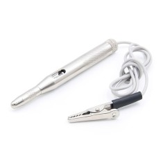 Creion De Testare A Tensiunii Auto Techstar&reg; D0086-Y, DC 6V/12V/24V, 115x10 Mm, Compatibil Mașini, Bărci, Motociclete Și Motoare Mici, Argintiu