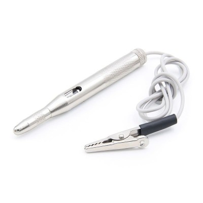 Creion De Testare A Tensiunii Auto Techstar&amp;reg; D0086-Y, DC 6V/12V/24V, 115x10 Mm, Compatibil Mașini, Bărci, Motociclete Și Motoare Mici, Argintiu foto