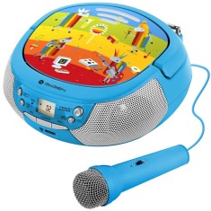 Radio CD pentru copii GoGEN DECKO B, 2 x 0,8 W, Bluetooth, karaoke, microfon, foto