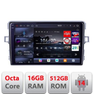 Navigatie Toyota Verso 2010-2016 Edotec Kit-133 8 core QLED 2K 16+512 360 Android Waze USB Navigatie Internet Youtube Radio CarStore Technology foto