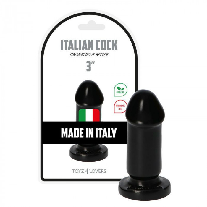 Plug Dildo Anal Mio, Negru, 8 cm x 3,5 cm