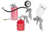 Set pentru compresor Airtool W-2005A1, 5 piese &ndash; vopsire/suflare/umflare/pulverizare + furtun